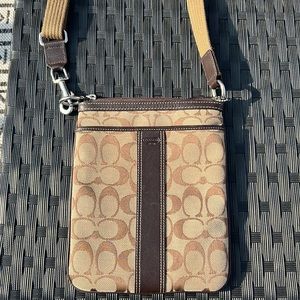 Brown Coach crossover purse